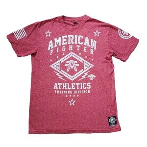American Fighter Athletics Training Division Sz XL Mens Red Double Side T-Shirt